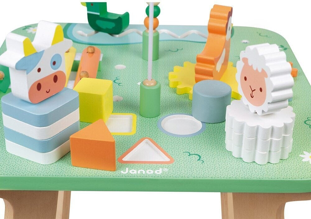 Mesa de actividades de madera Bonita pradera JANOD