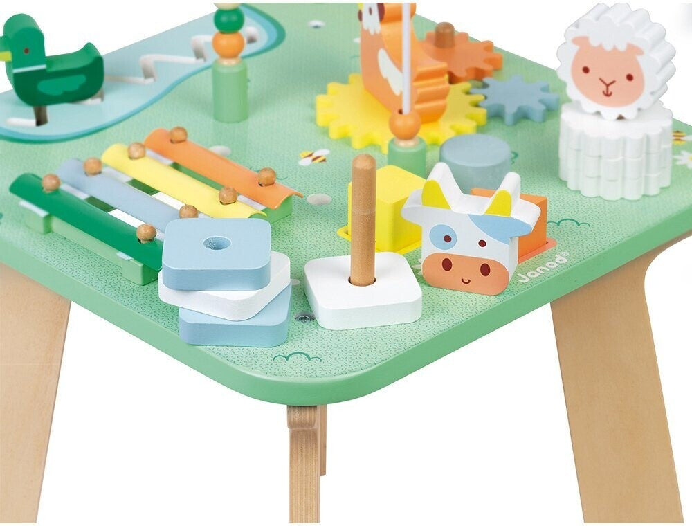 Mesa de actividades de madera Bonita pradera JANOD