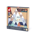 Juego de 35 bloques de madera Valle Nevado - Cross Roads JANOD