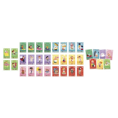 Juego de cartas con temática de feria: Happy Families JANOD