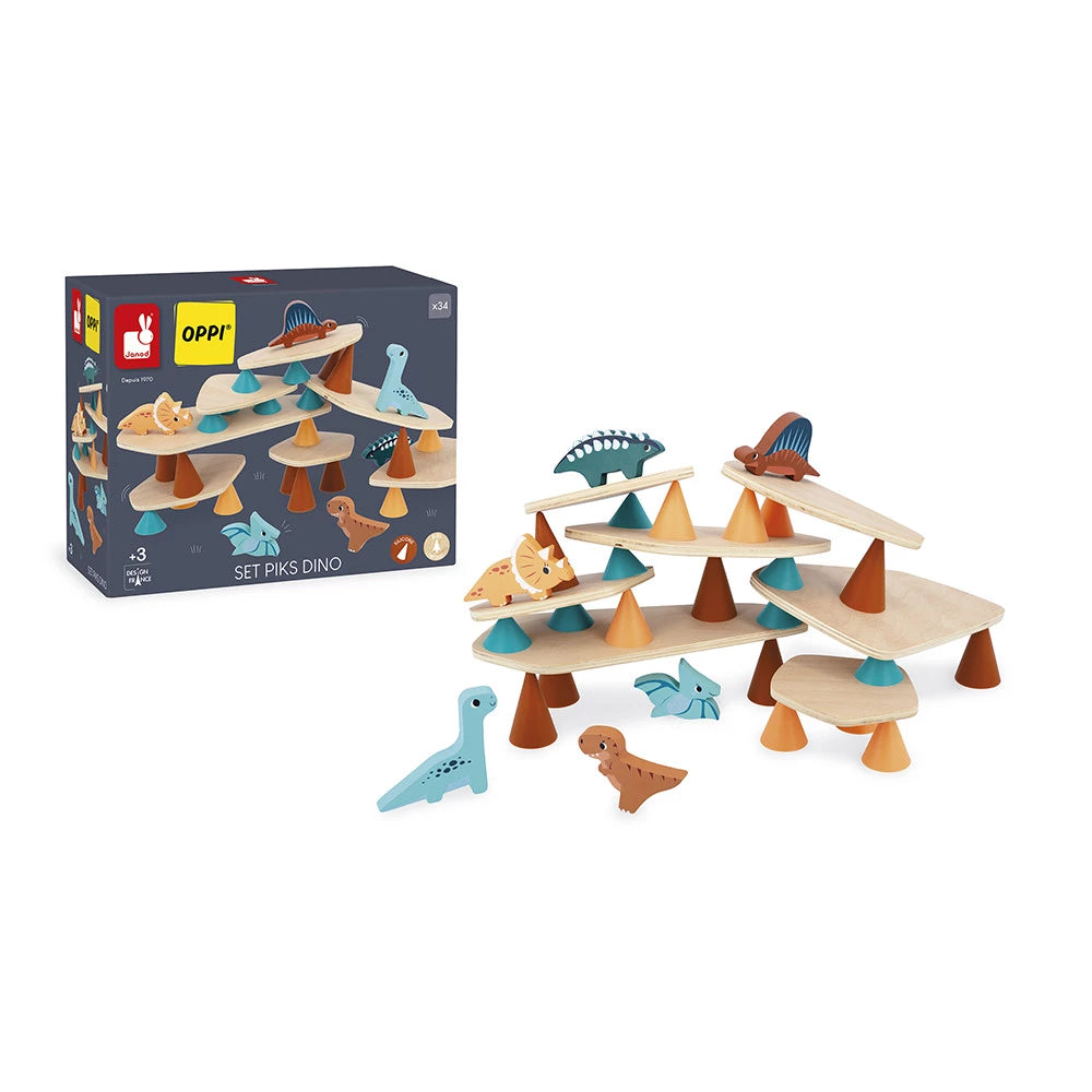 Juego de equilibrio de madera Piks Dino JANOD
