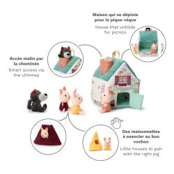 Las casas del lobo y los 3 cerditos Lilliputiens