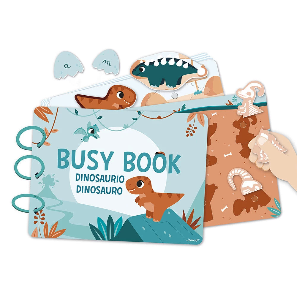 Libro de actividades Dino en cartón JANOD