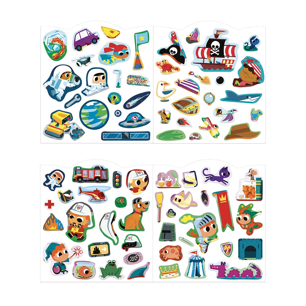 Libro de pegatinas y decoración de Adventurer JANOD
