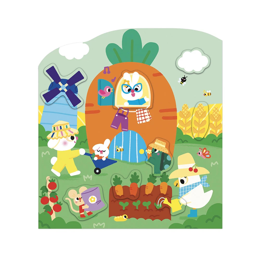 Libro de pegatinas y decoración de la granja JANOD