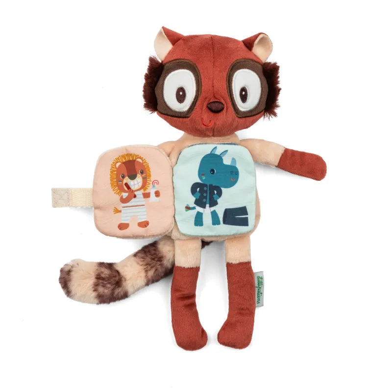 Libro de tela y peluche fosforescente Elvis el lémur Lilliputiens