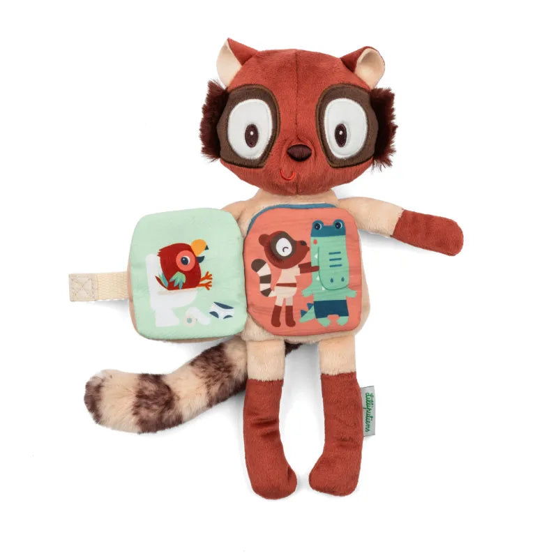 Libro de tela y peluche fosforescente Elvis el lémur Lilliputiens