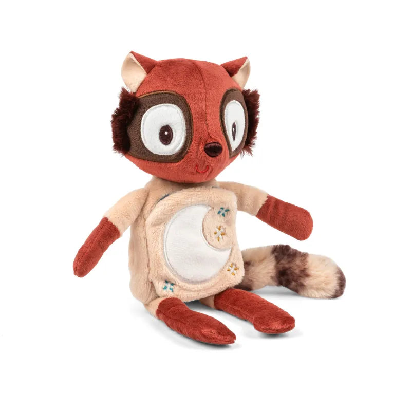 Libro de tela y peluche fosforescente Elvis el lémur Lilliputiens