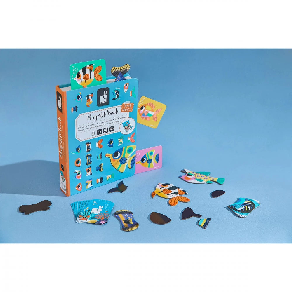 Magnéti'book de peces tropicales, 30 imanes JANOD