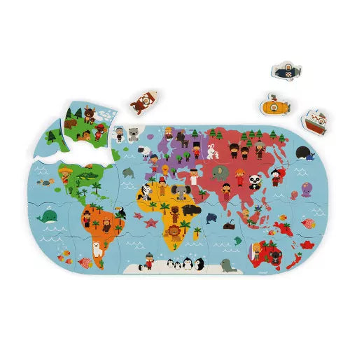 Mapa Del Mundo de Baño JANOD