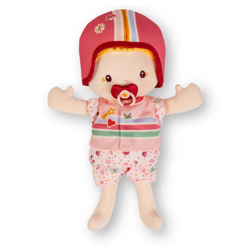 Muñeca de tela Lena y asiento de bicicleta Lilliputiens