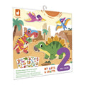 Pegatinas reposicionables gruesas Dinos - 2 años JANOD