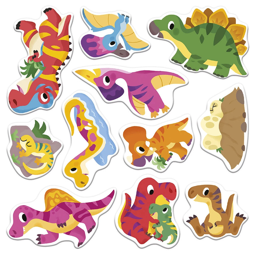 Pegatinas reposicionables gruesas Dinos - 2 años JANOD