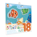Set Creativo de Pegatinas Gruesas Reposicionables - El Mar - 18 meses JANOD
