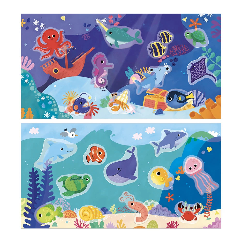 Set Creativo de Pegatinas Gruesas Reposicionables - El Mar - 18 meses JANOD