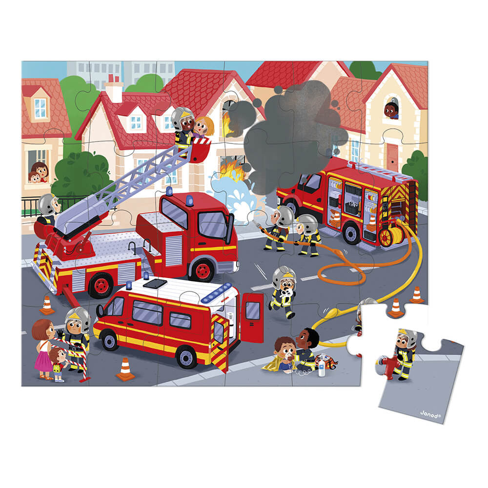 Puzle Bomberos - 24 piezas janod