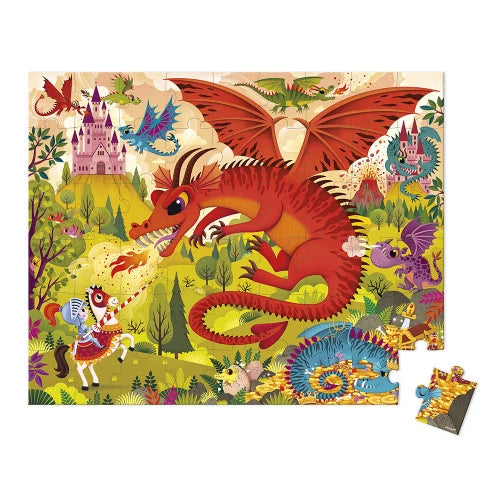Puzzle de cartón de 54 piezas Reino de Dragones JANOD