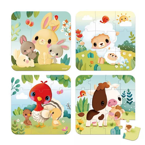 Puzzles en evolución de animales de granja Janod