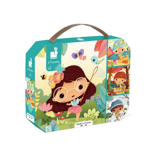 Puzzle evolutivos de las 4 estaciones - 4 rompecabezas Janod