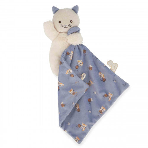 Peluche suave de gato cuadrado color lila Kaloo