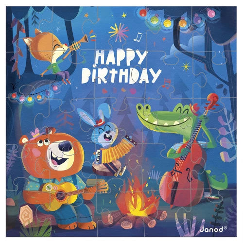 Tarjeta Felicitación Puzzle Bosque JANOD