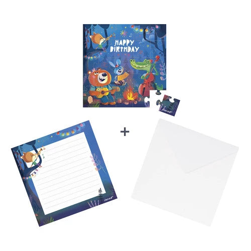 Tarjeta Felicitación Puzzle Bosque JANOD