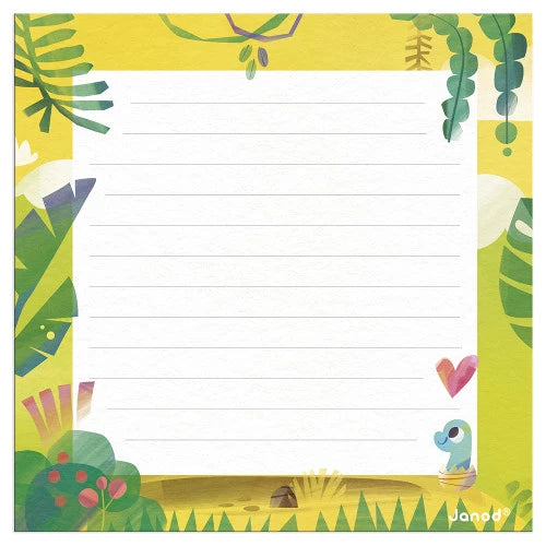 Tarjeta Felicitación Puzzle Mamá Dino y su Bebé JANOD