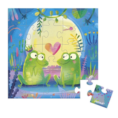 Tarjeta Felicitación Puzzle Amor en el Estanque JANOD